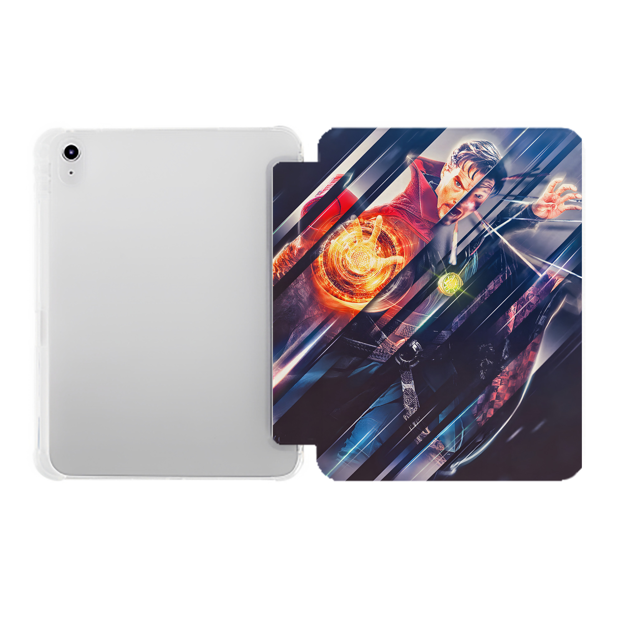 （画像用） アベンジャーズ The Avengers IPad ケース ペン収納付き 三つ折りスタンド PUレザー×シリコン 対応機種9.5/10.5/10.9インチ